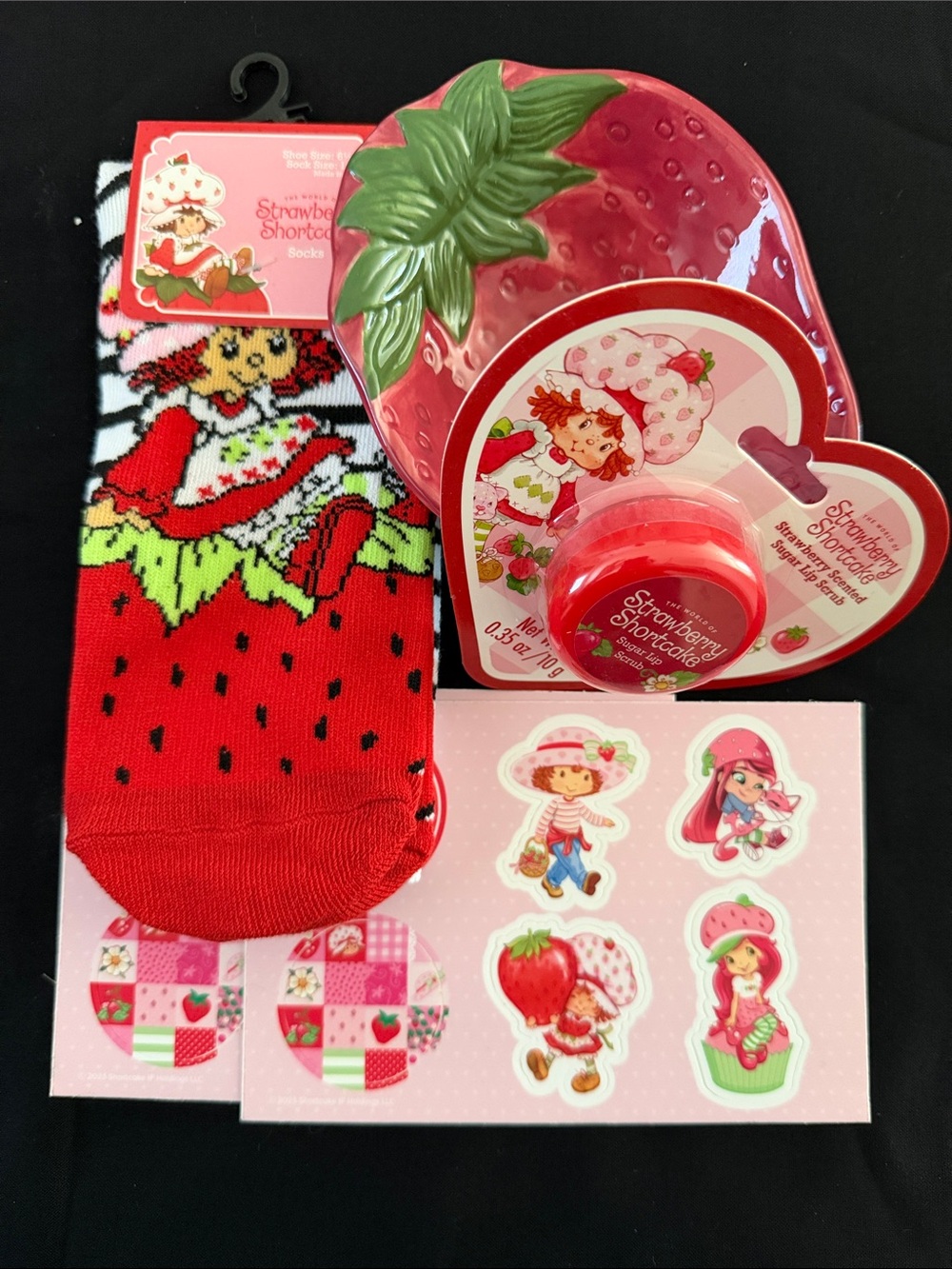 Vintage Hausenware Ceramic Plate Strawberry Shortcake Gift Set
